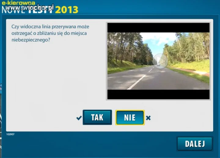 Testy na prawo jazdy 2013