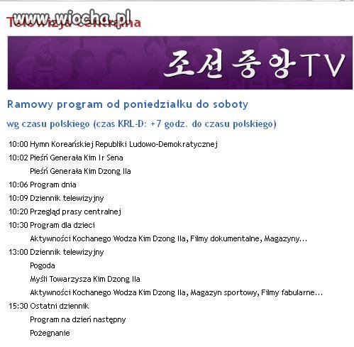 Tak wygląda program w jedynej telewizji