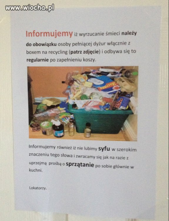 Jak można taki syf zostawiać po sobie i nie sprzątać