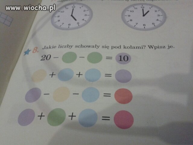 Zadanie z matematyki 7 latka 