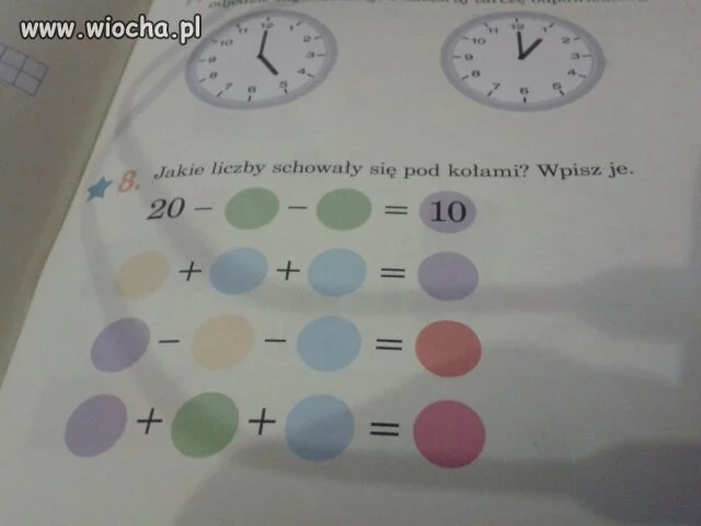 Zadanie z matematyki 7 latka 
