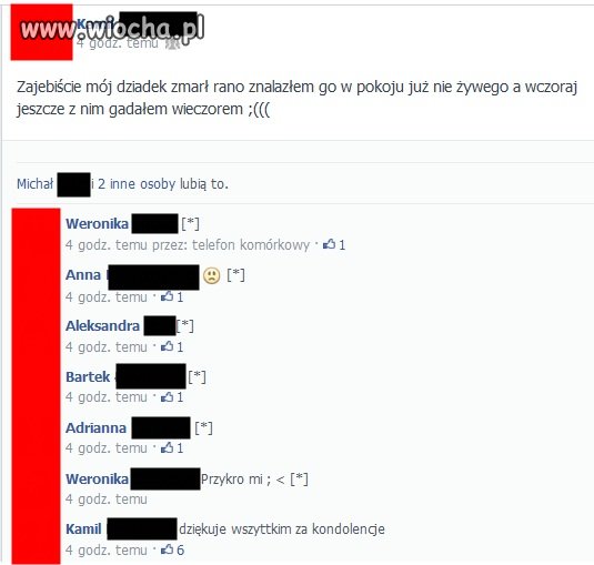 Racja, poinformuj nas o tym na facebooku.