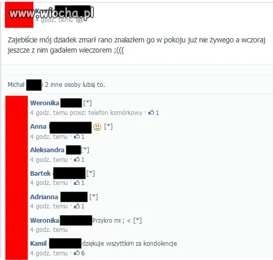 Racja, poinformuj nas o tym na facebooku.