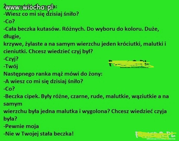 Żona mówi do męża...
