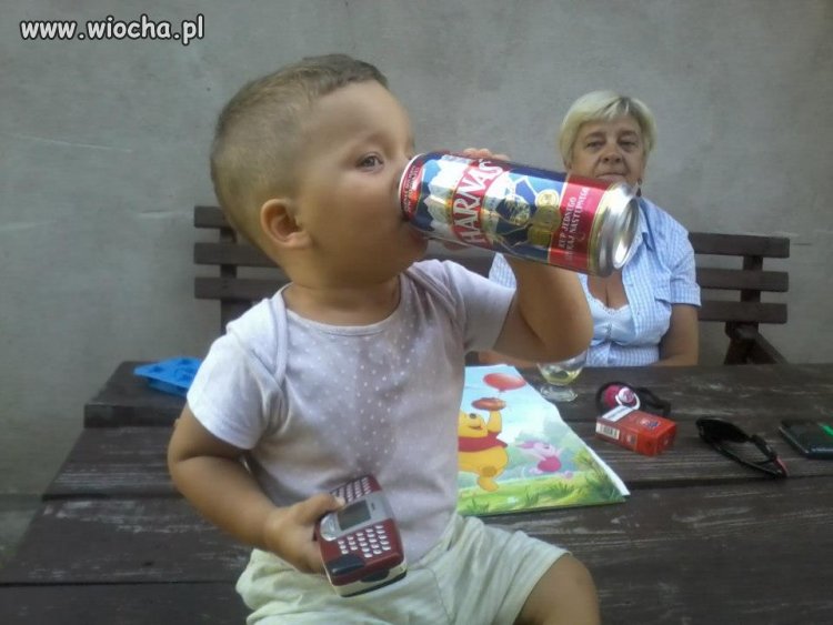 Wnuk pije 