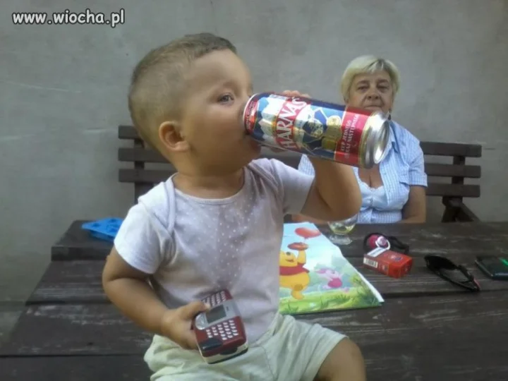 Wnuk pije 