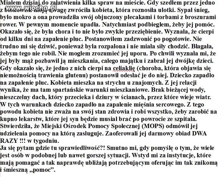 Moje dzisiejsze przeżycie. 