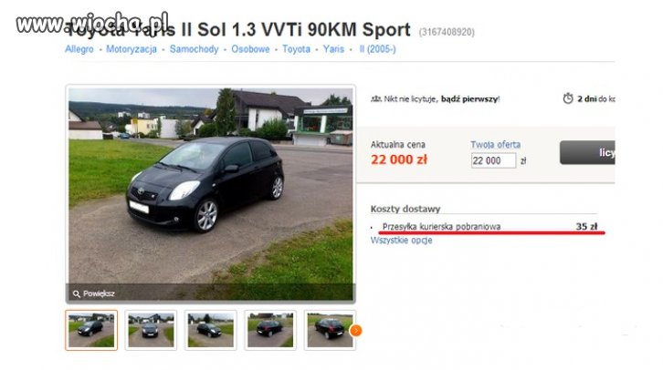 Zakupione auto dostarczymy kurierem.