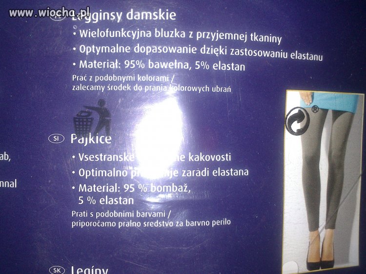 Lidl nie rozróżnia leginsów od bluzki 