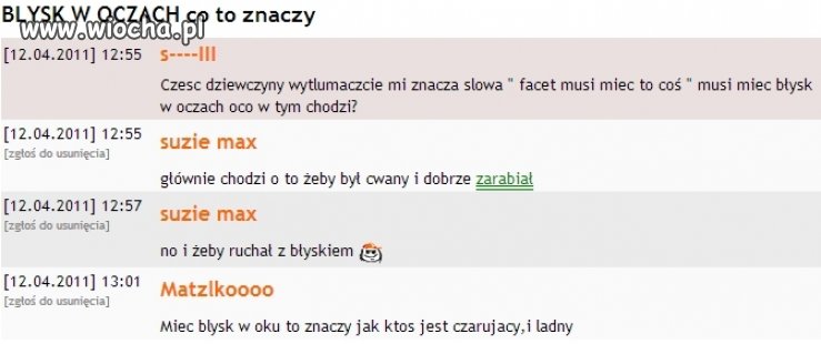 Błysk w oczach