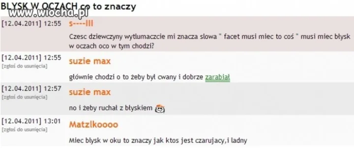 Błysk w oczach