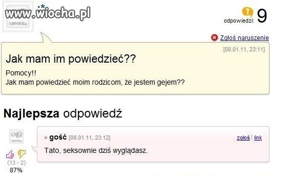 Jak mam powiedzieć rodzicom  