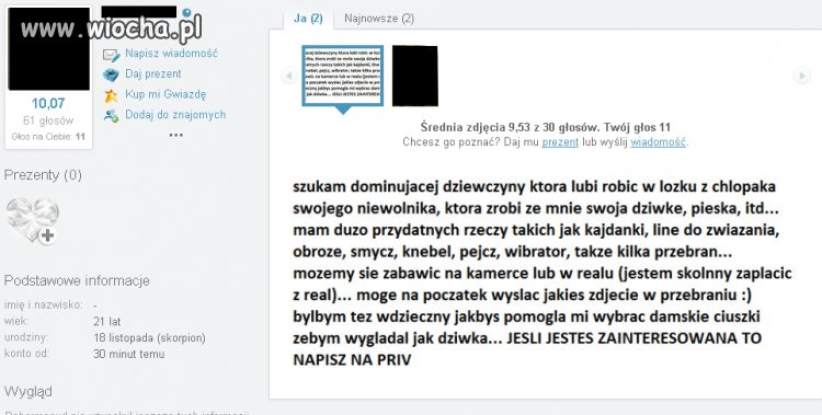 "szukam dominującej dziewczyny..."