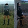 Mmm.. kozaczki i ta miniówka. Sexi laska na wsi.