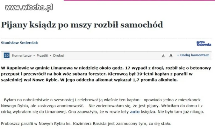 Ksiądz najeb*** odprawiał mszę a później...