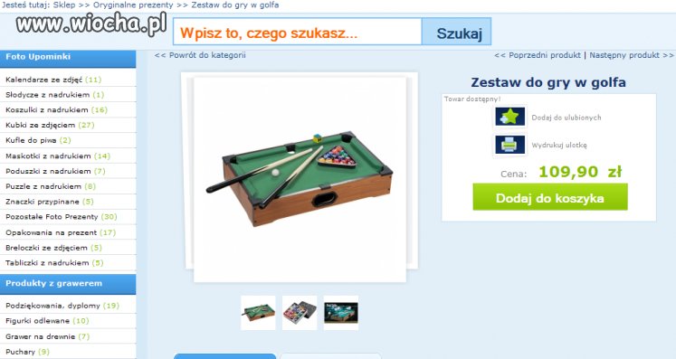 Zestaw do gry w golfa