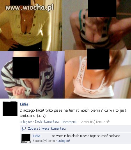Dlaczego facet pisze o moich piersiach??