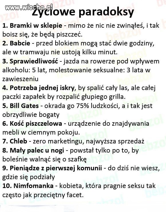 I tak to w życiu już jest