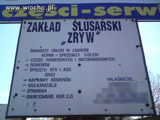Jeden szyld a tak wiele zawodow 