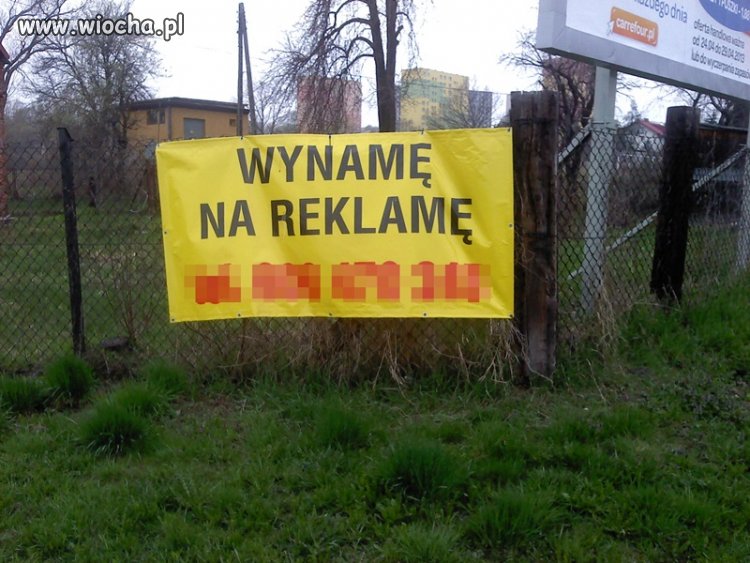Wynamę na reklamę.