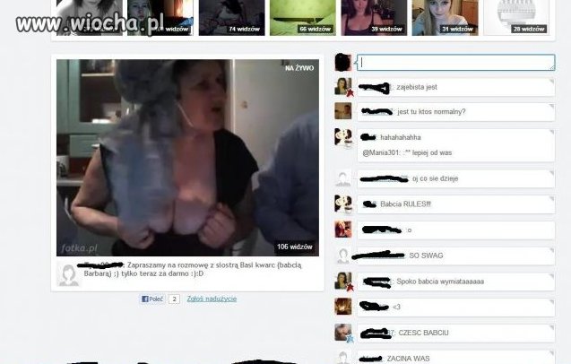 Babcia pokazuje cyce na fotka.pl
