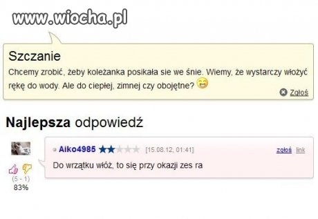 Szczanie za pomocą wody 