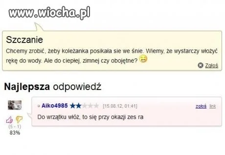 Szczanie za pomocą wody 