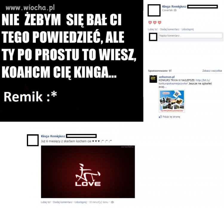 Wyznawanie miłości na facebooku