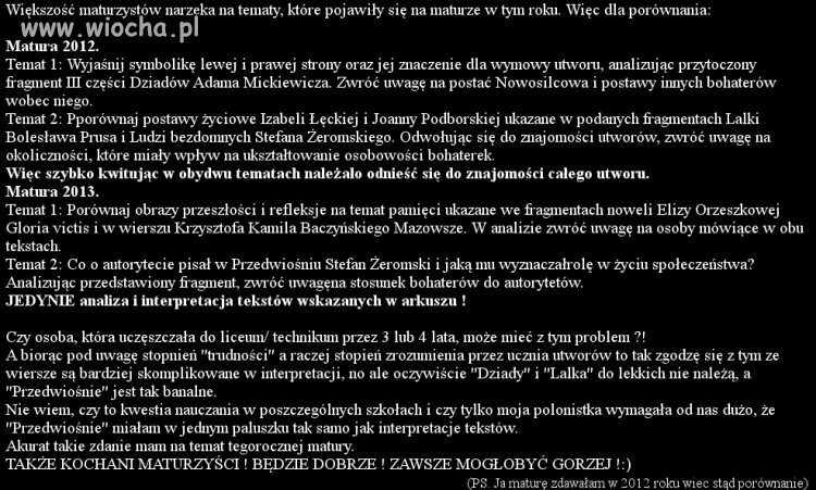 Moje zdanie na temat: