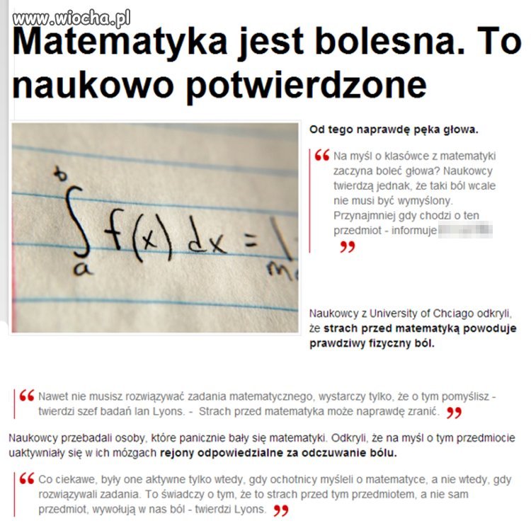 Nienawidzę matematyki