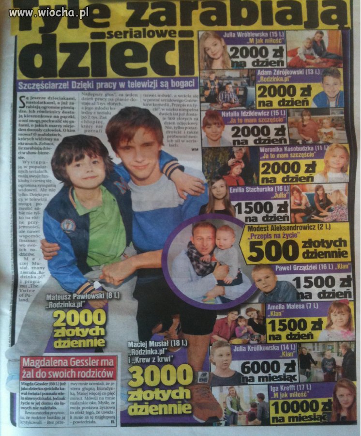 Zarobki naszych serialowych ulubieńców.
