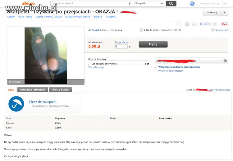Skarpetki - używane po przejściach