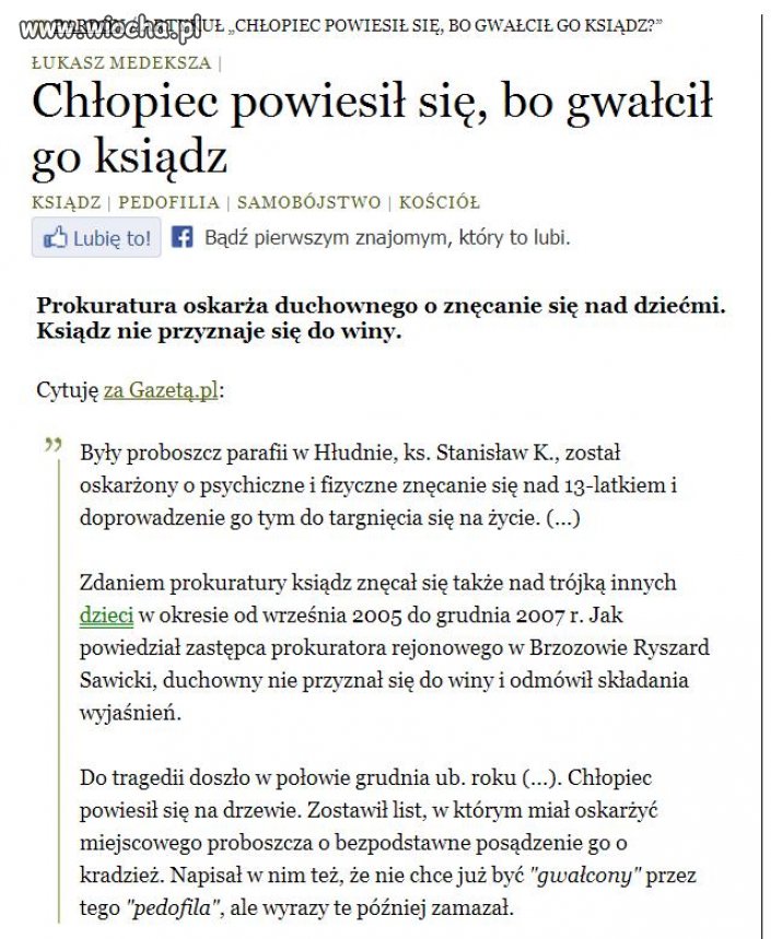 Pewnie ksiądz teraz cierpi 