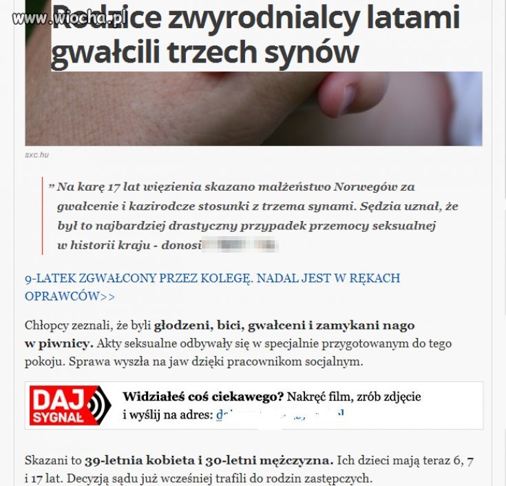 Rodzice gwałcili latami trzech synów...