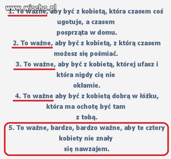 To ważne ...