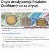 Pensje Polaków w górę...Przeciętna:3.830zl...