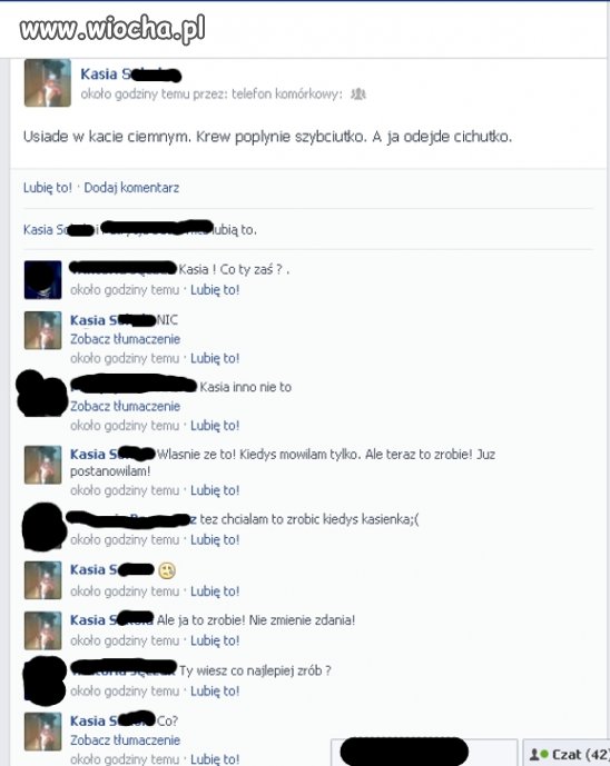 Zdesperowana nastolatka informuje ..