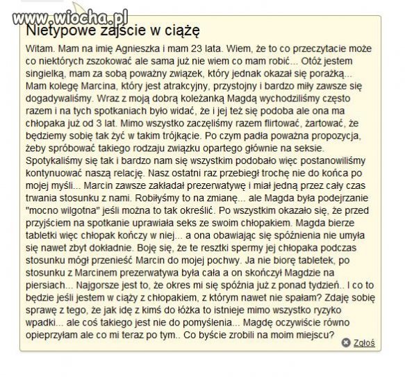 Nietypowe zajście w ciążę
