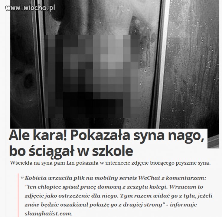 Wrzuciła nagie zdjęcie syna...Bo ściągał w szkole...