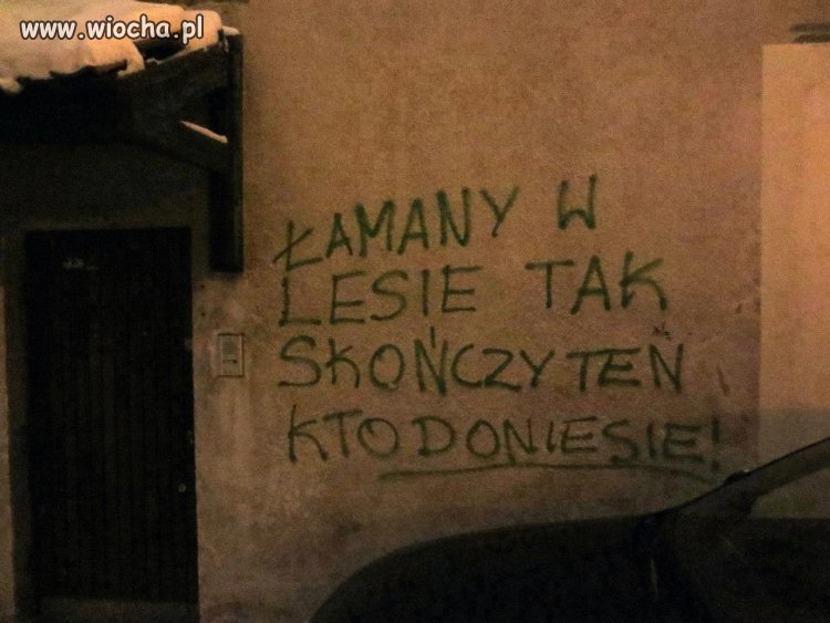 Pogróżki na ścianach