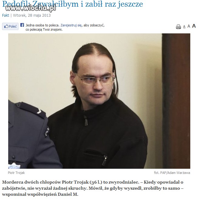 Kara dla pedofila powinna być jedna 