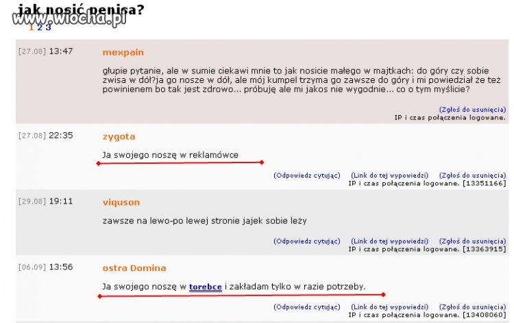 A ty jak nosisz swojego penisa?