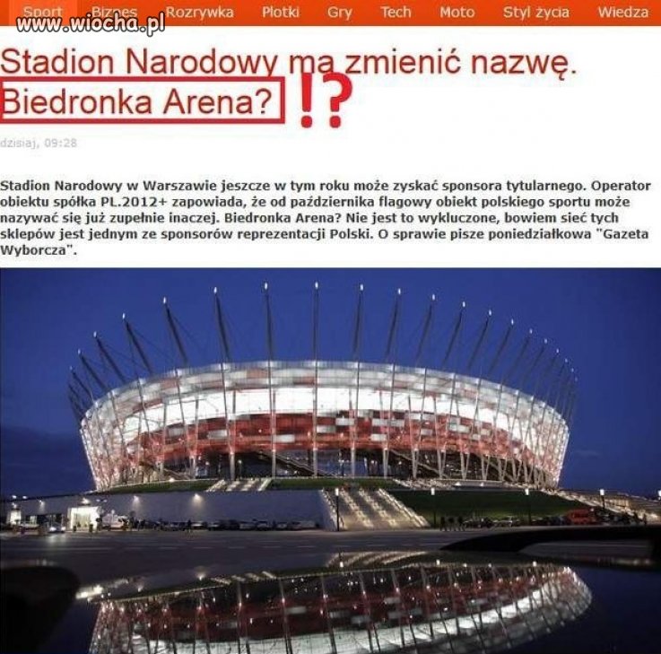 Biedronka Arena?