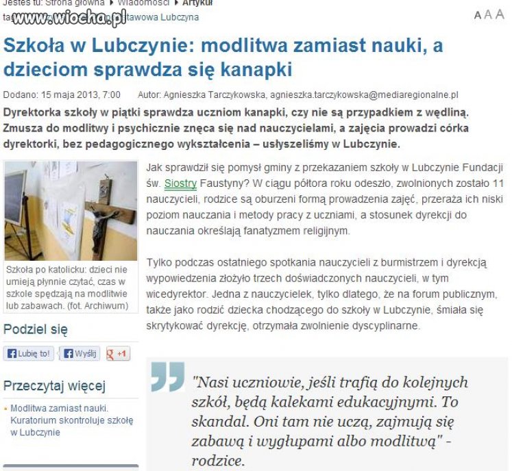 Modlitwa zamiast nauki 