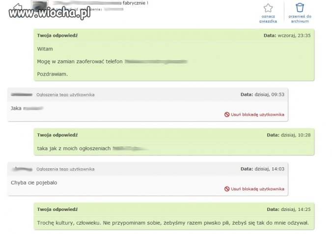 "Kultura" niektórych Polaków w internecie