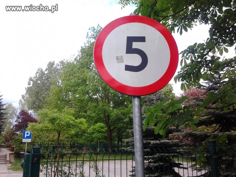 Ograniczenie prędkości do 5 km/h