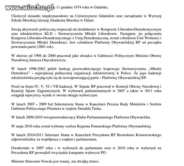CV ministra Nowaka - ja mam 10 lat doświadczenia,