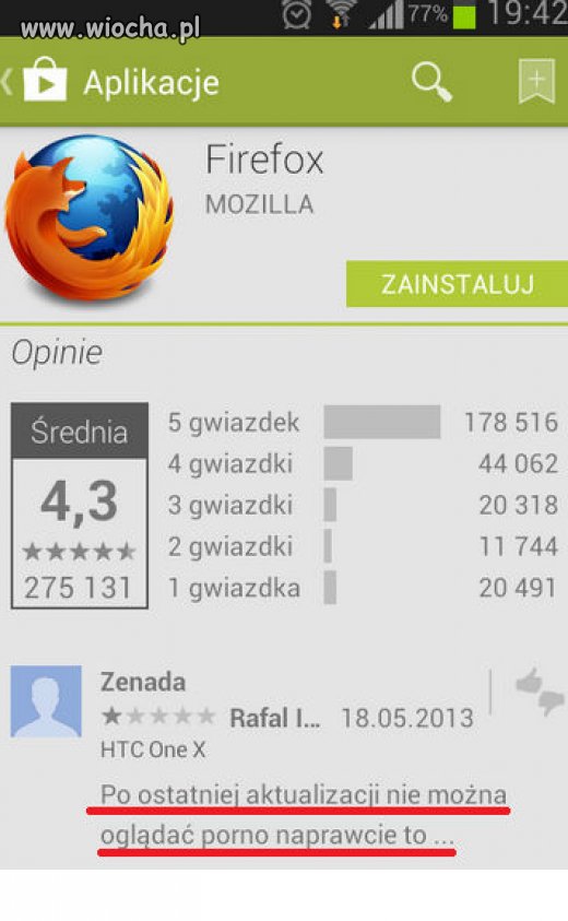 Aktualizacja i Zawiedziony użytkownik...