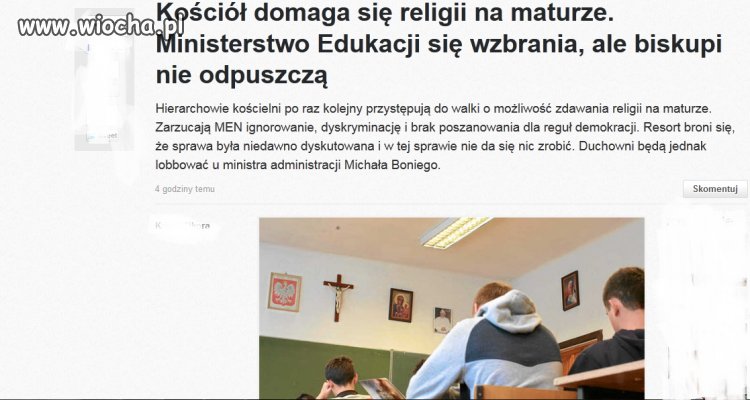 Kpina z egzaminu dojrzałości. 