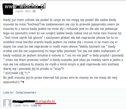 Post dodany przez 13latkę.